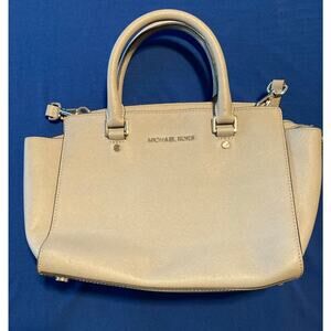 Michael Kors Women's Savannah Large Grey Satchel Handbag Purse